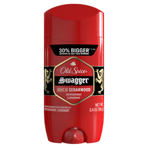 Old Spice antitranspirante invisible en barra, cedro y lima, protección duradera.
