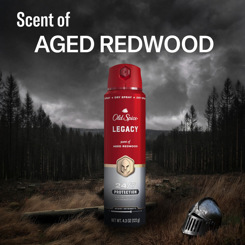 Aroma legado cedro-pino de Old Spice.