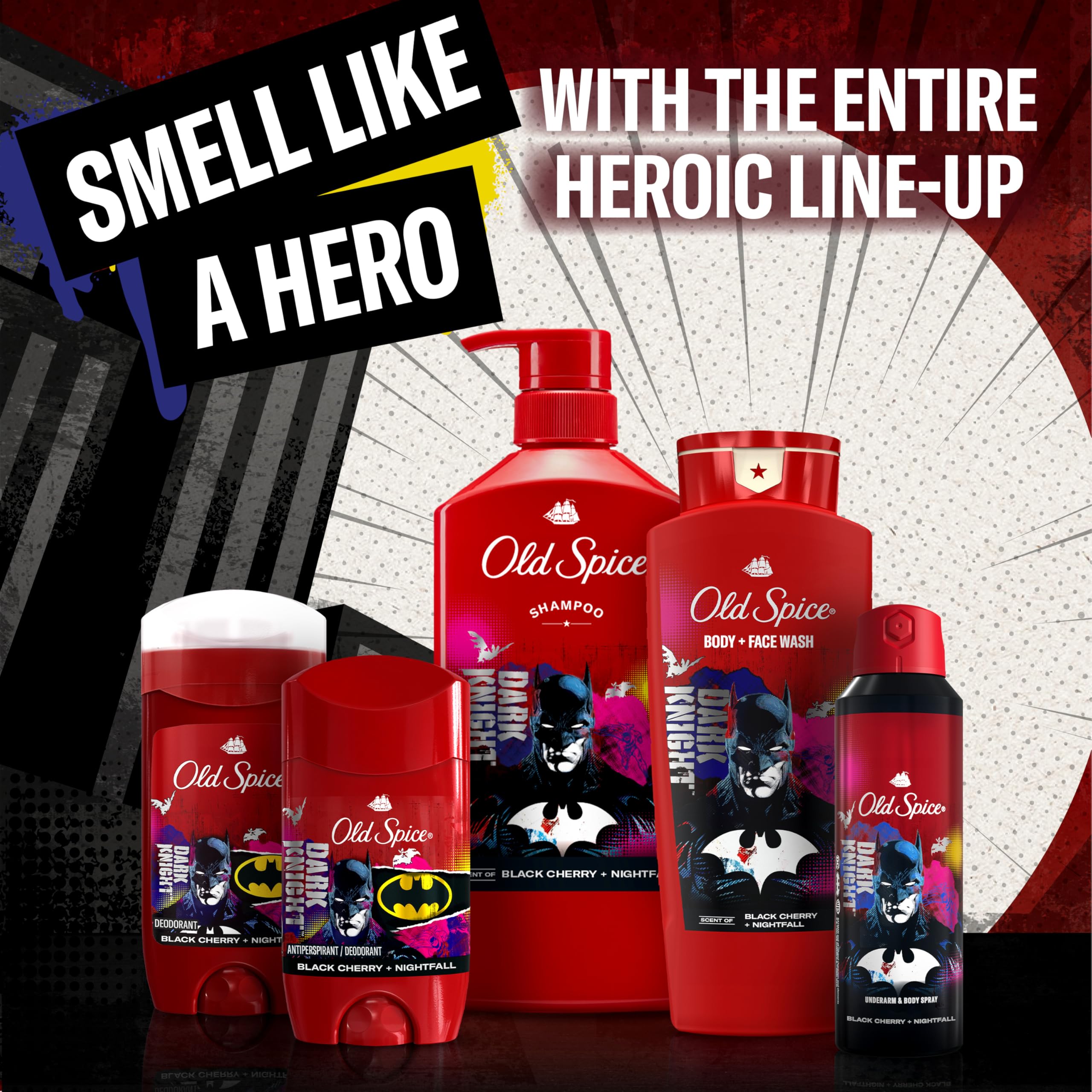 Old Spice Batman: packaging con DC, ideal como regalo para fans.