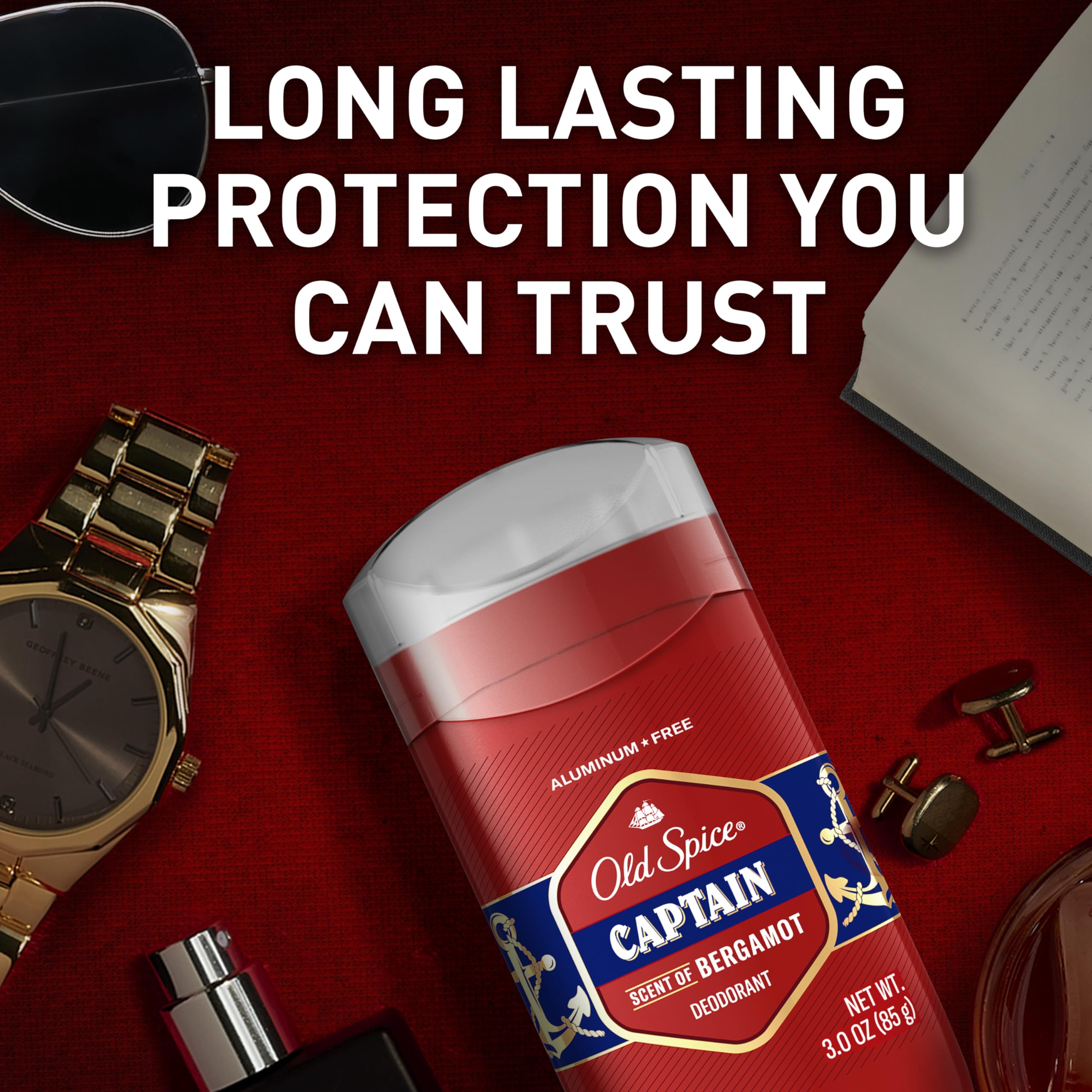 Protección de olor de 48 h con Old Spice Captain Bergamot.