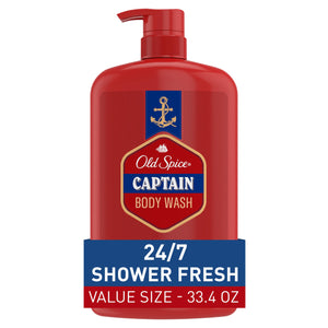 Old Spice Capitan Bergamota, botella de ducha con aroma intenso para uso diario.