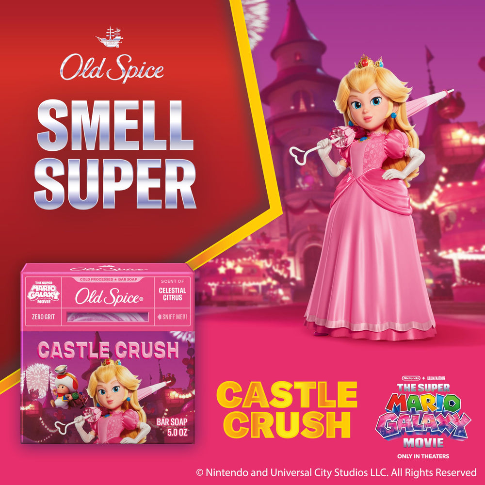 Ingredientes naturales y aceites, para una limpieza suave con Old Spice Castle Crush.