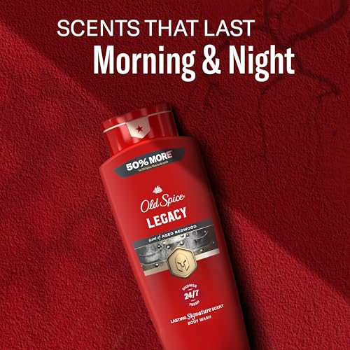 Old Spice Colección Roja: presentación de 24 oz para uso prolongado.