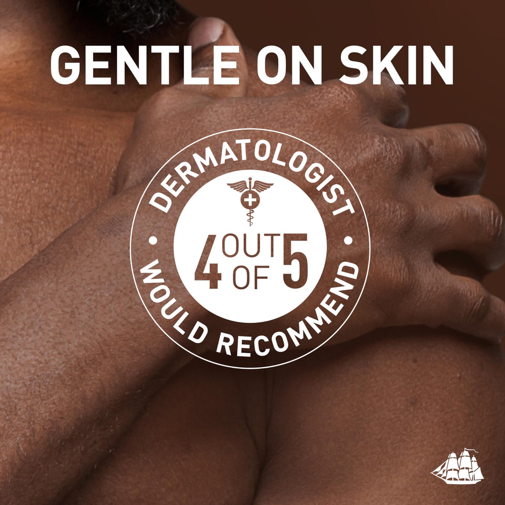 Aplicación en piernas y muslos con Old Spice, protección suave