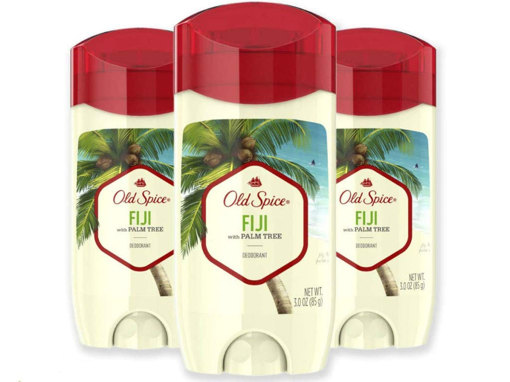Old Spice Fiji Palma: desodorante sin aluminio en botella, uso diario.