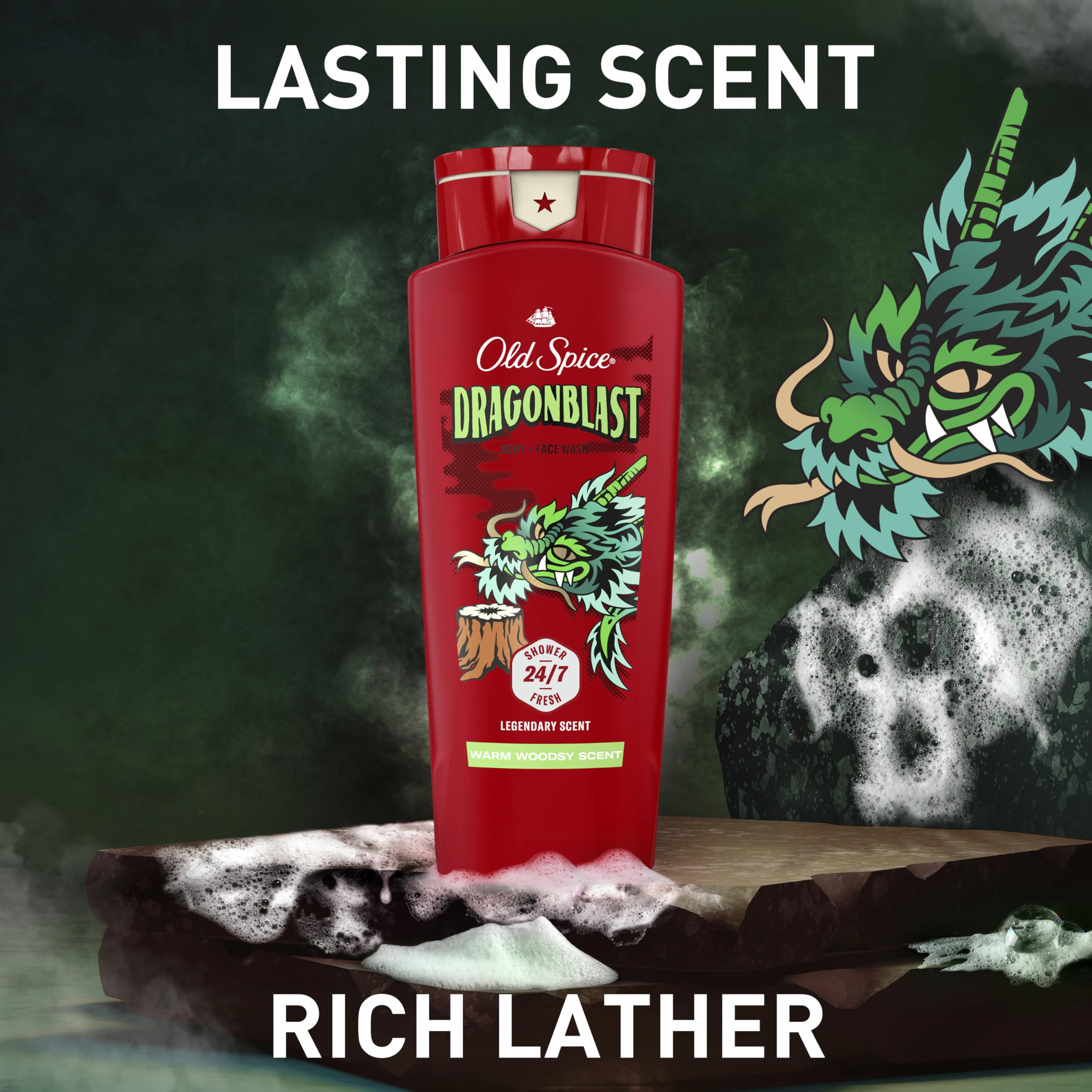 Old Spice Dragonblast defensa 3x para limpieza profunda