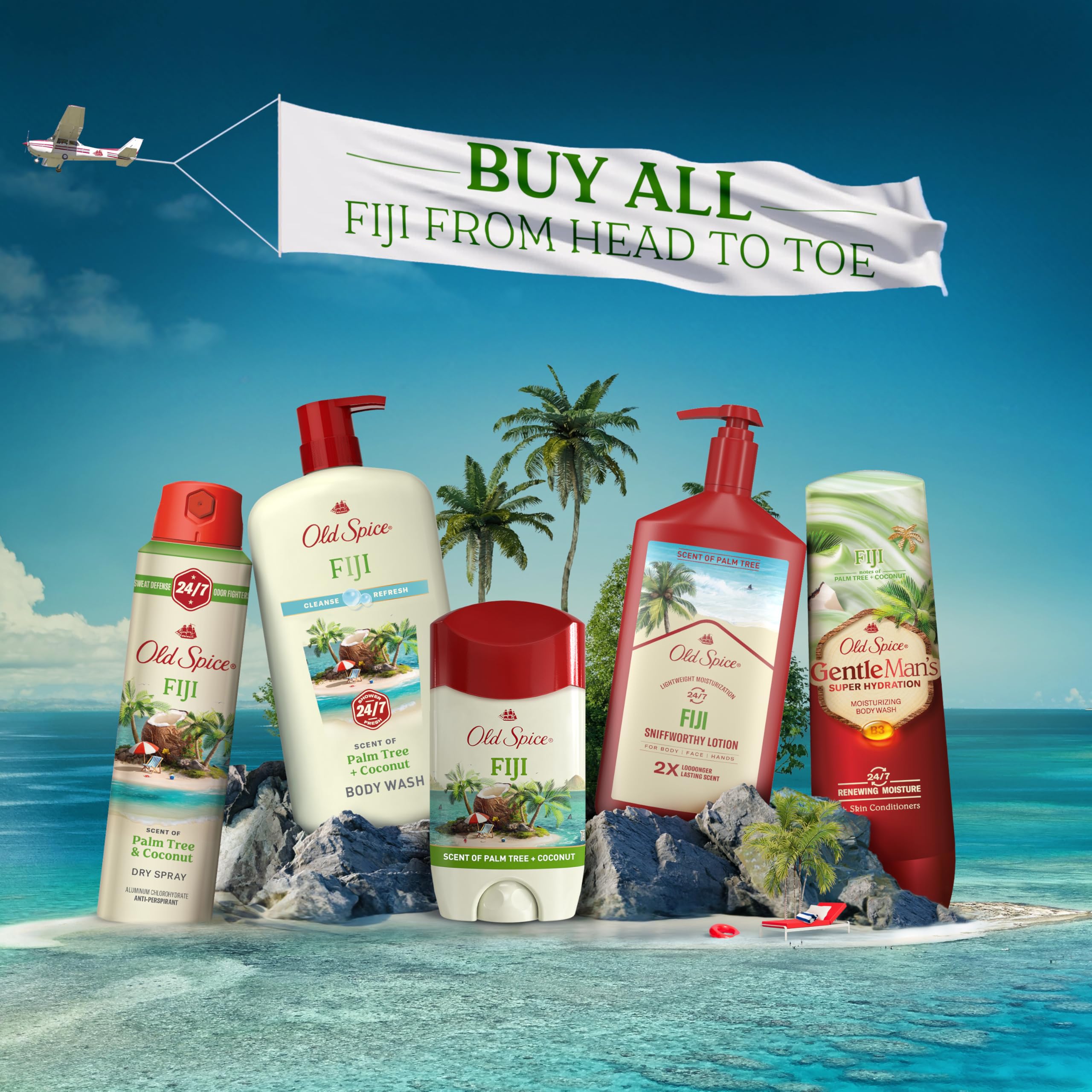 Botella de 20 oz de Old Spice lista para uso diario.