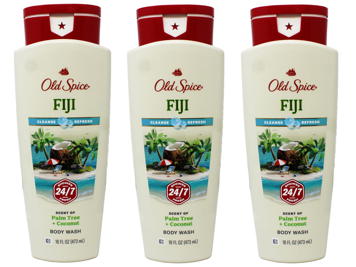 Old Spice Fiji Body Wash: botella con fragancia tropical para despertar los sentidos
