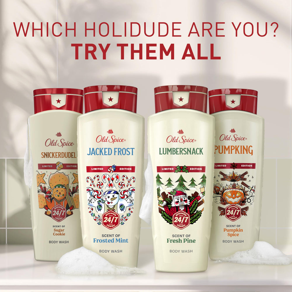Old Spice Holidude Desodorante Jacked Frost, envase destacado, aroma fresco.