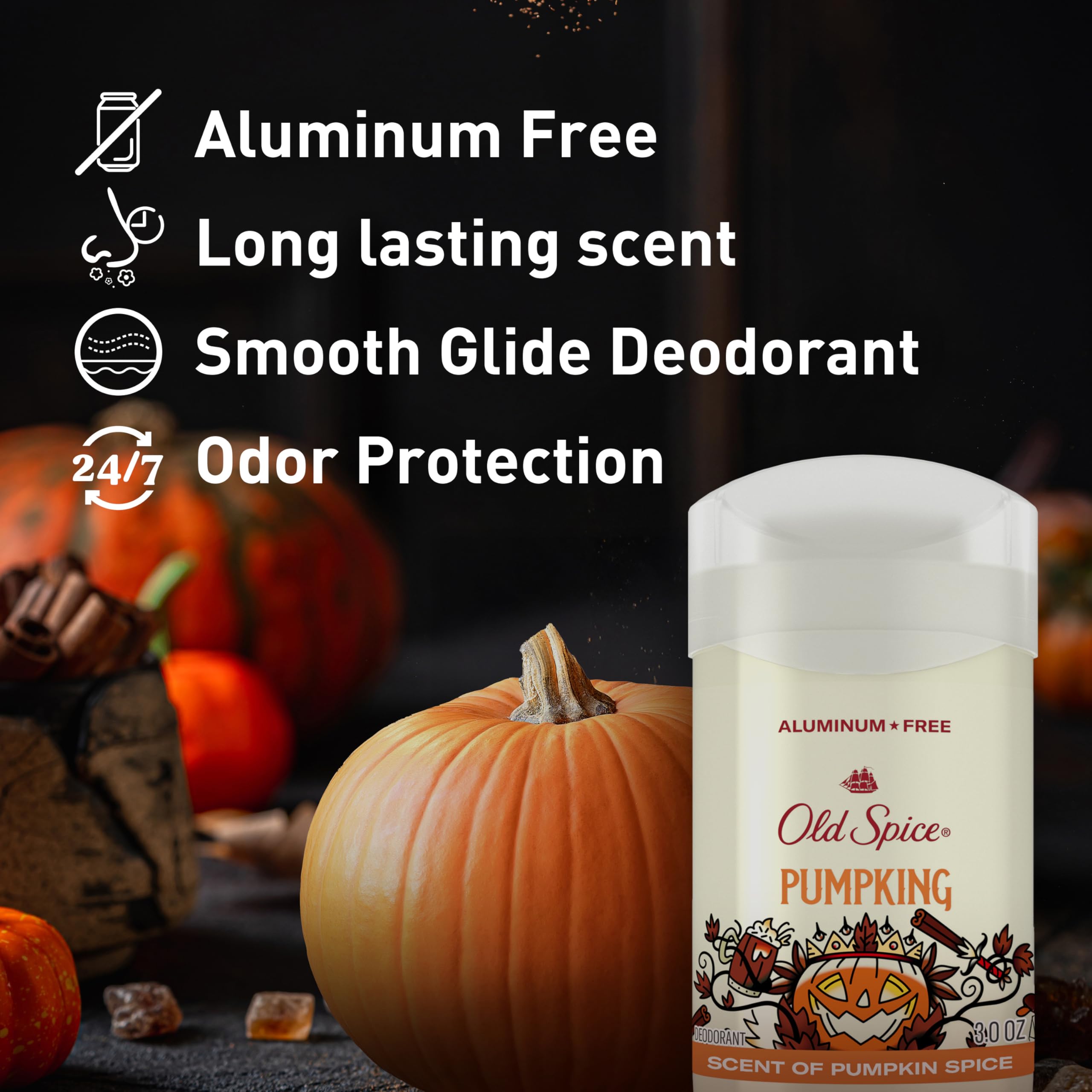 Old Spice Holidude LumberSnack desodorante, aroma robusto para todo el día.