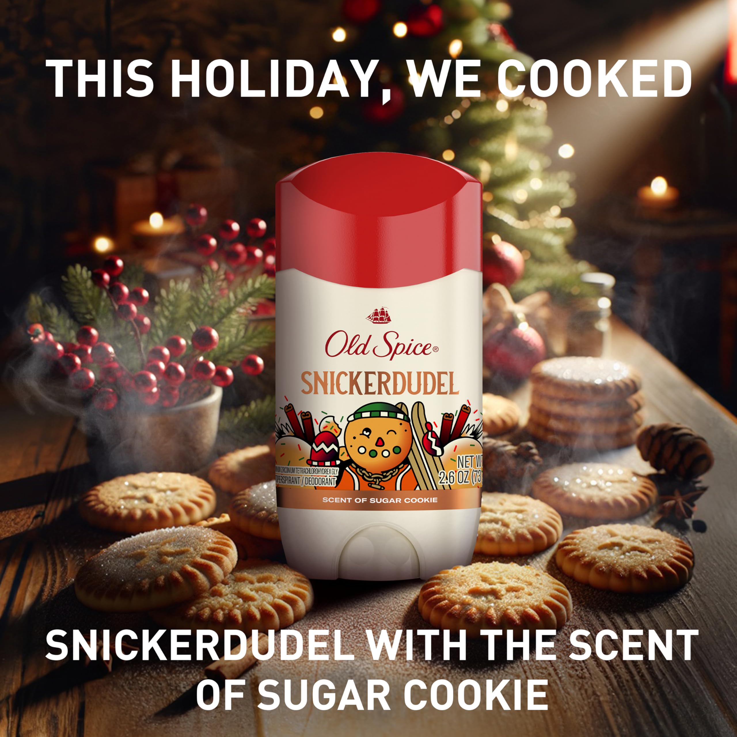Old Spice Holidude Regalo Navidad, presentación festiva lista para compartir.