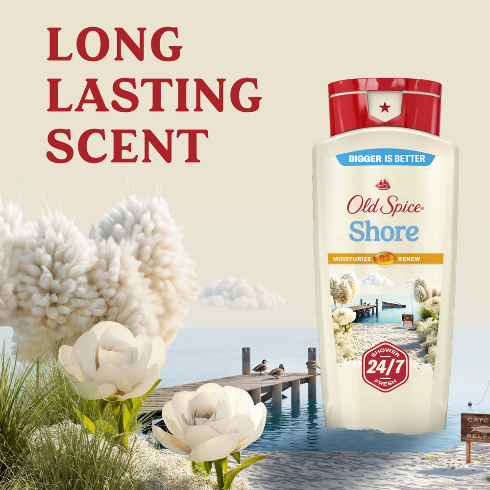 Old Spice olor duradero que acompaña todo el día tras la ducha.