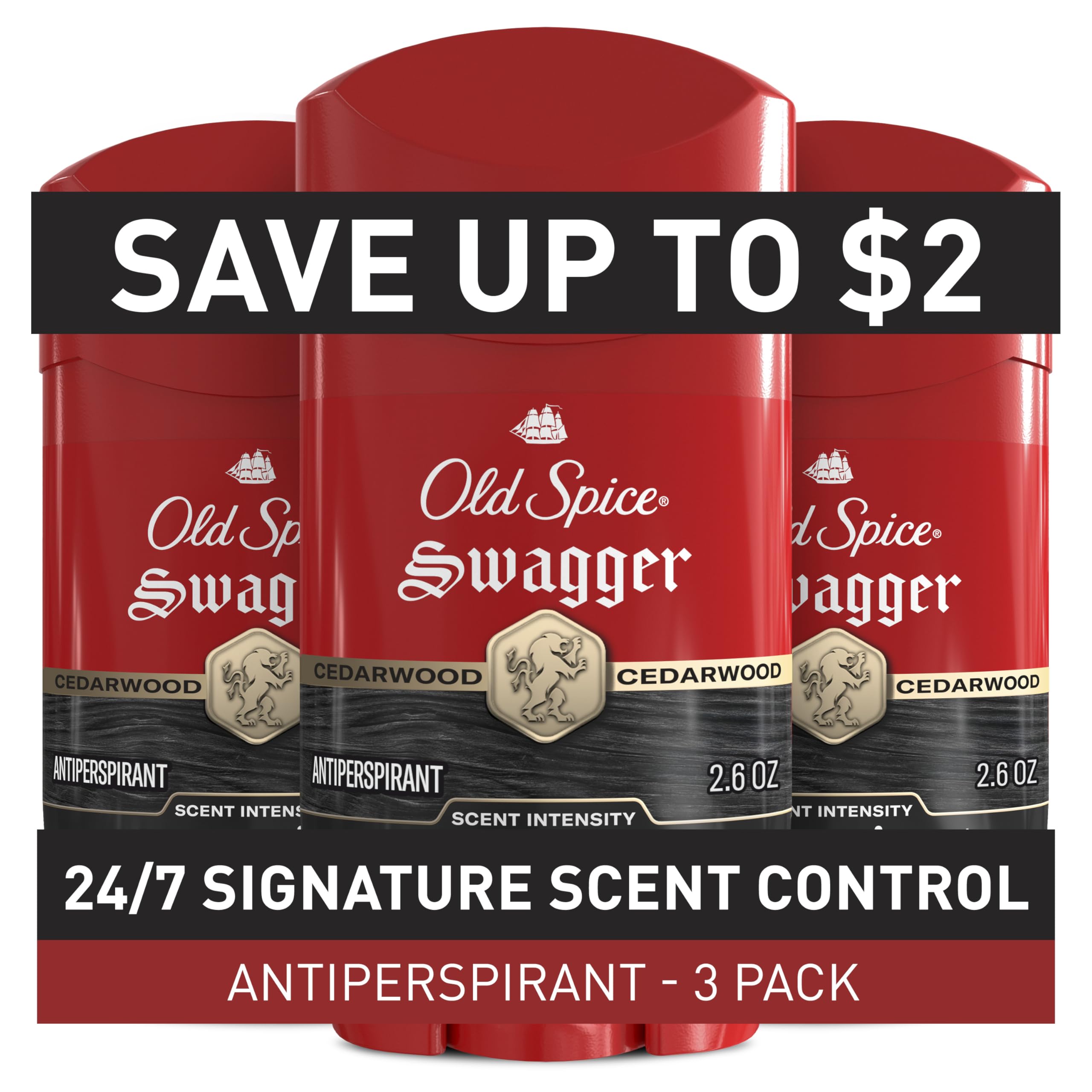 Old Spice Red Collection desodorante barra: aplicación suave para frescura todo el día.