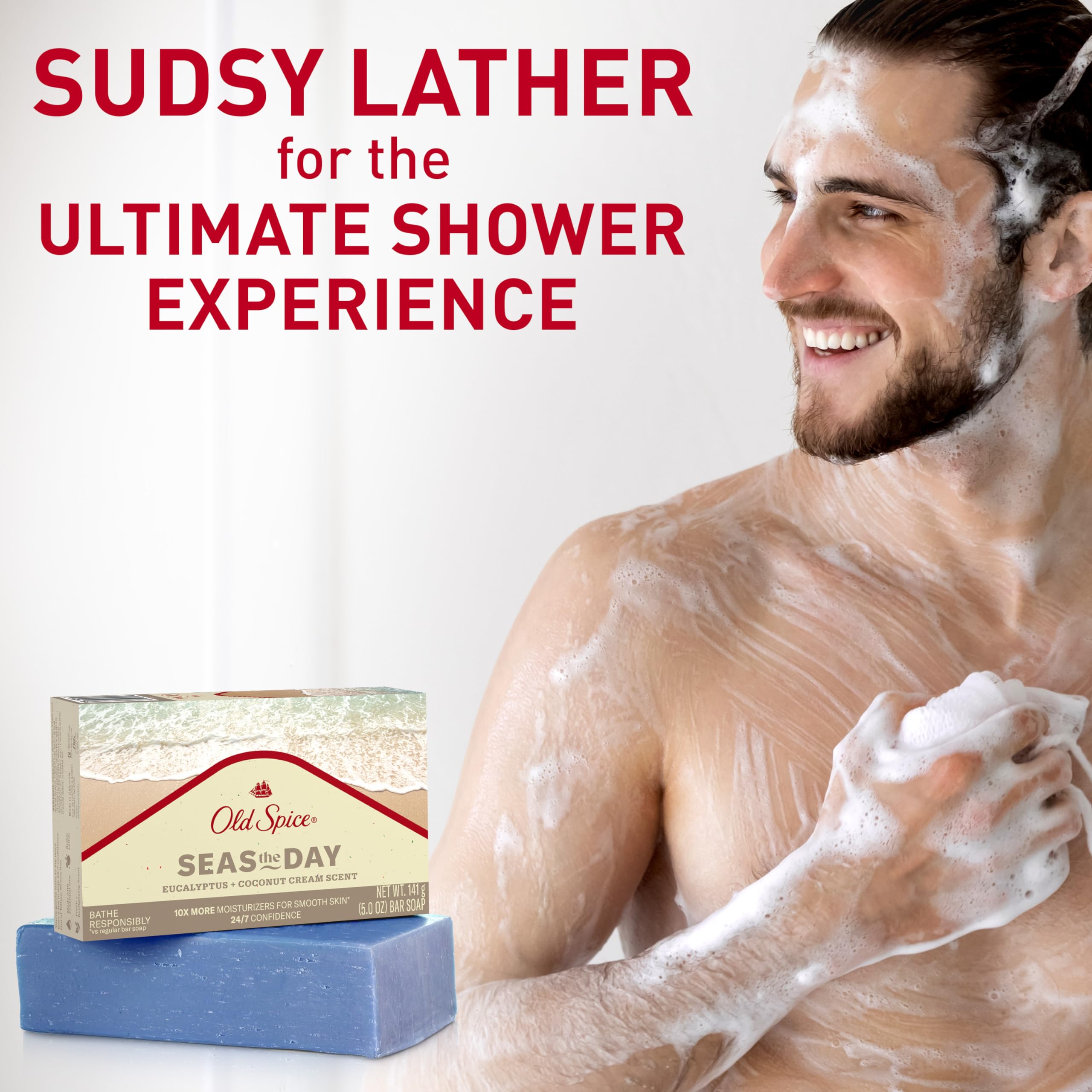 Old Spice Seas the Day, aroma a eucalipto y coco, sensación fresca durante la ducha
