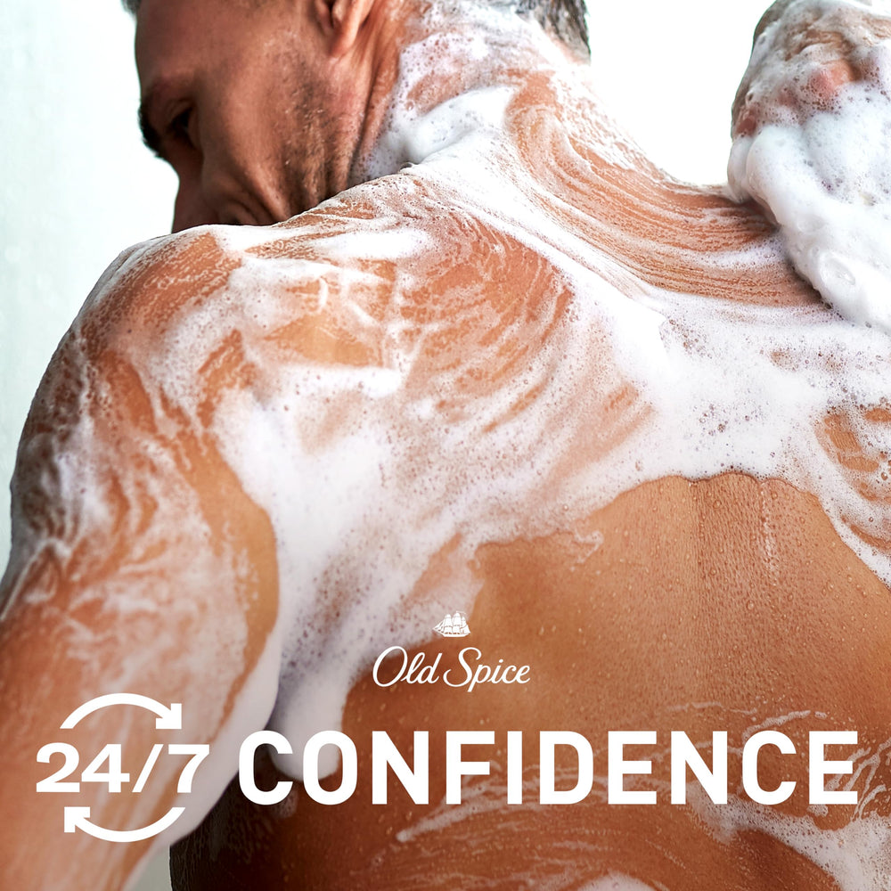 Old Spice Seas the Day, etiqueta frontal con diseño distintivo