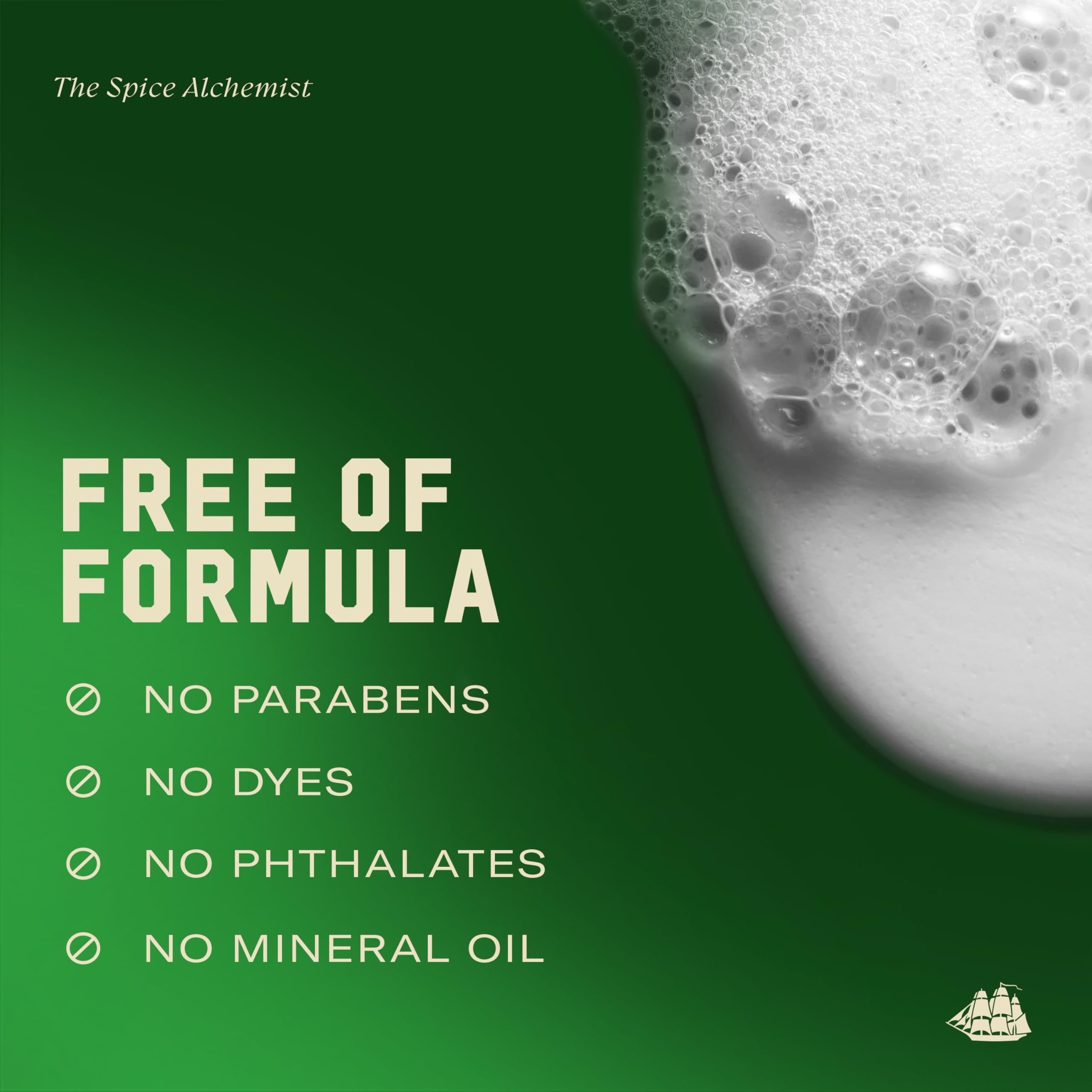 Old Spice Spice Alchemist primer plano de etiqueta, transmite sofisticación y aroma