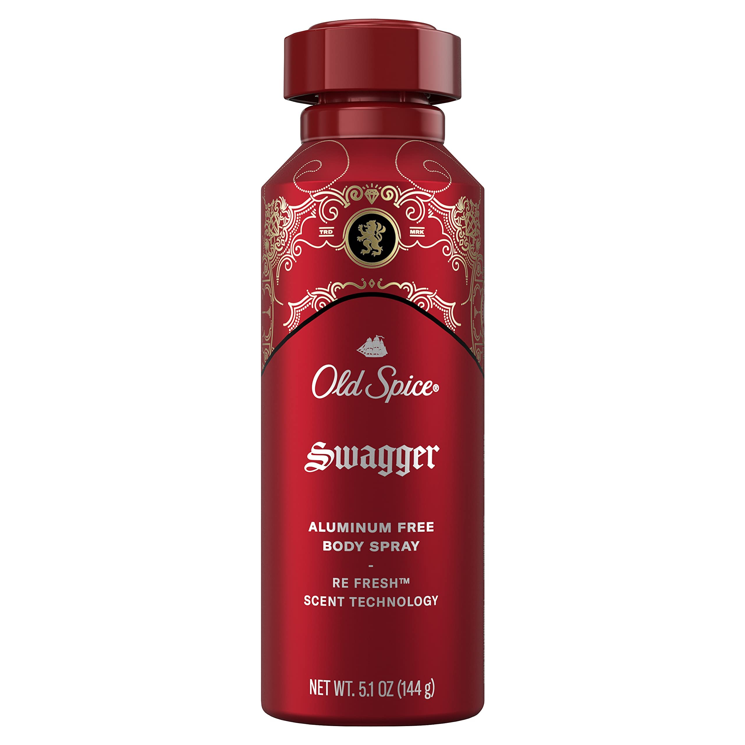 Old Spice Swagger aerosol corporal, aroma fresco de lima y cedro para uso diario.