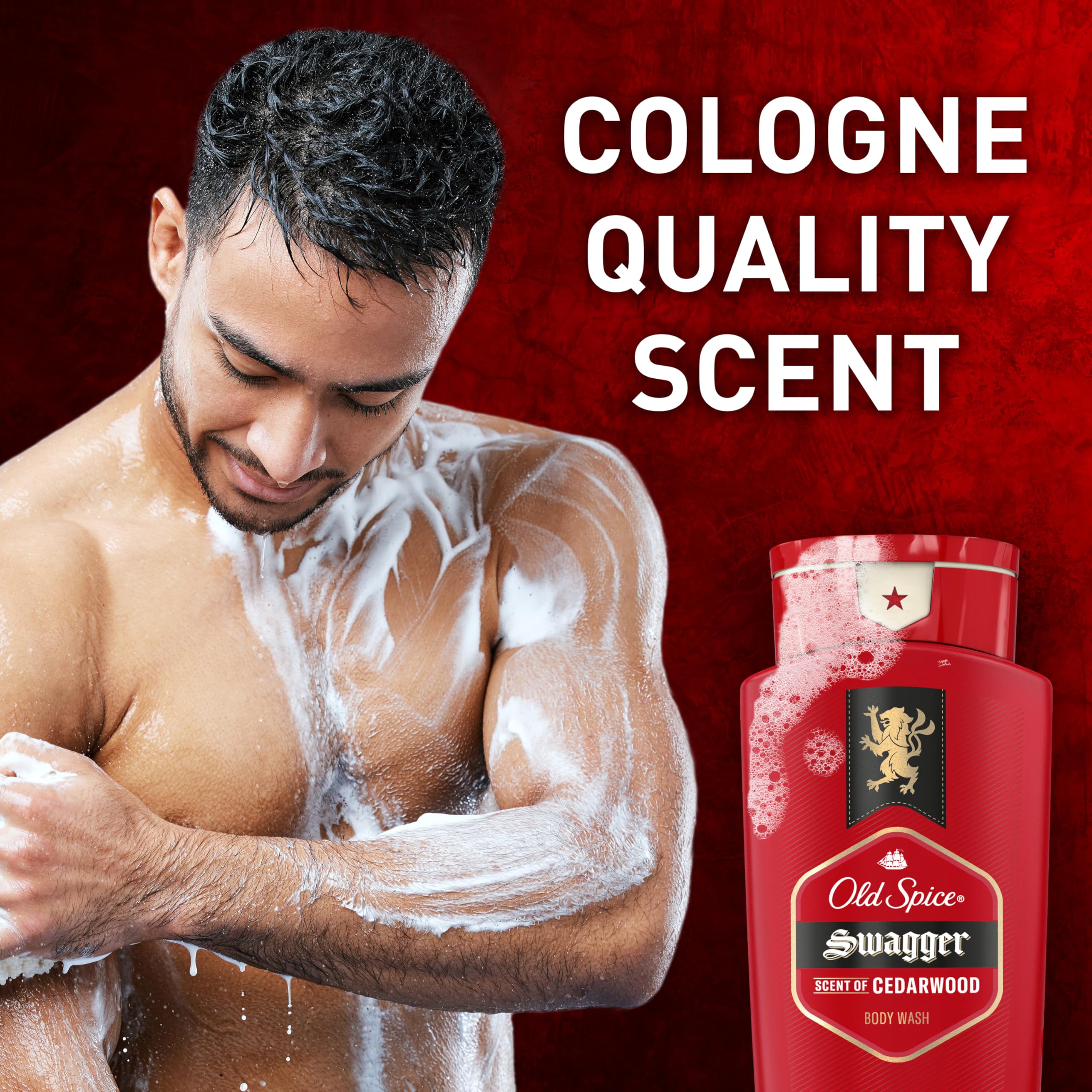 Old Spice Swagger, empaque de cuatro botellas para la rutina diaria.
