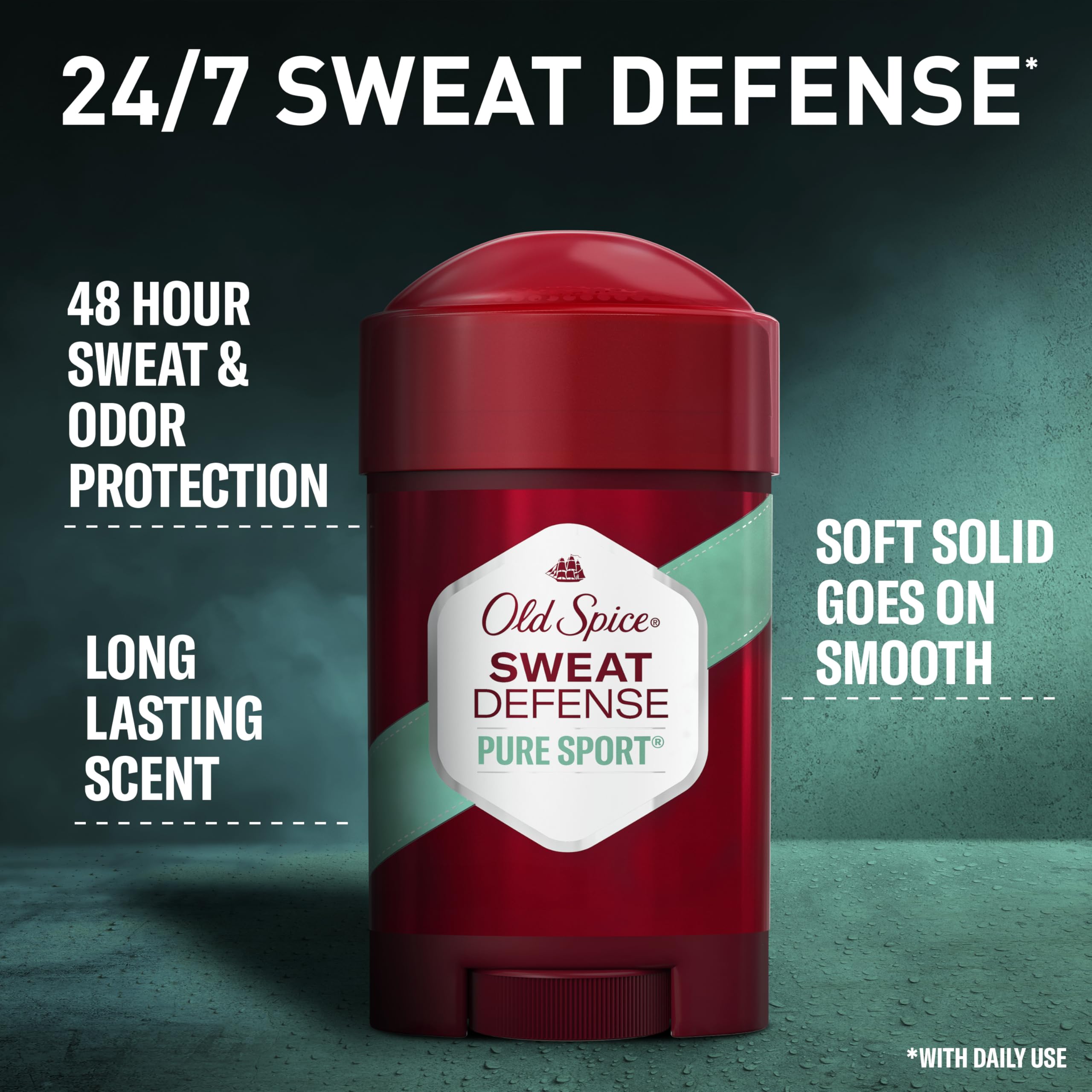 Old Spice Sweat Defense en formato sólido suave para uso diario.