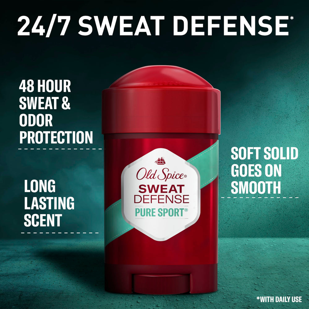 Old Spice Sweat Defense en formato sólido suave para uso diario.