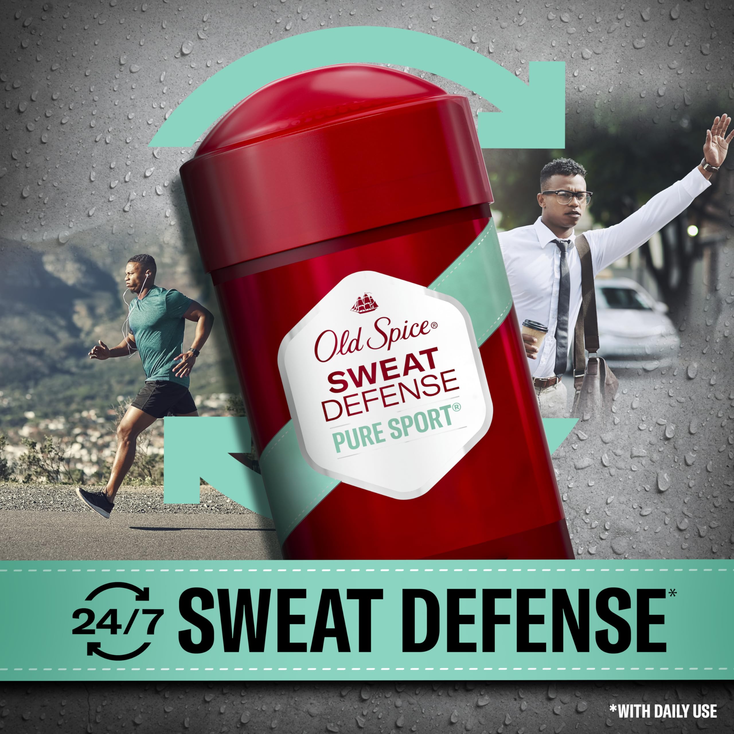 Old Spice Sweat Defense protección 48 horas contra sudor y olor.