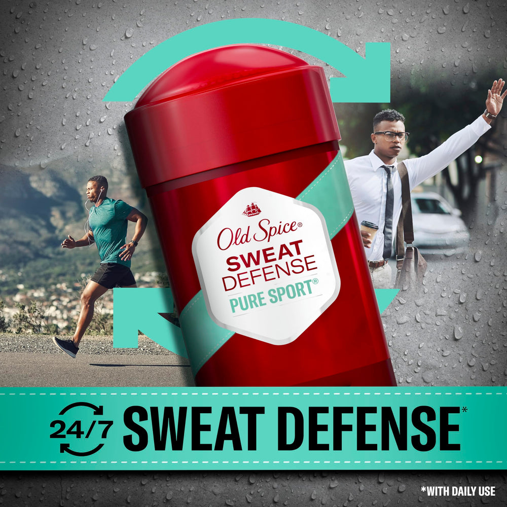 Old Spice Sweat Defense protección 48 horas contra sudor y olor.