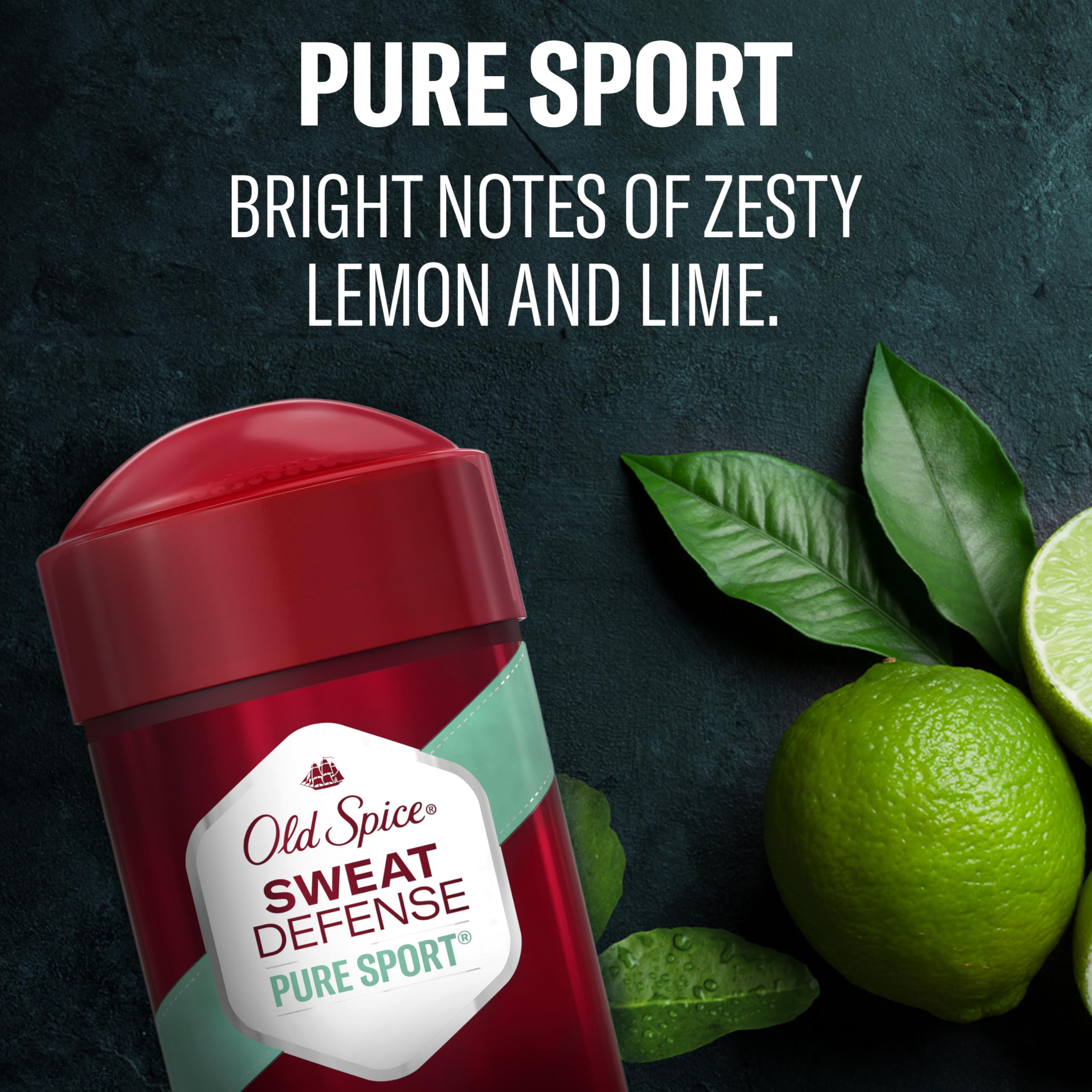 Old Spice Sweat Defense triple protección para sudor y olor.