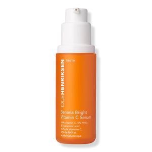 Ole Henriksen Banana Bright Serum, botella iluminadora para tono más luminoso y uniforme.