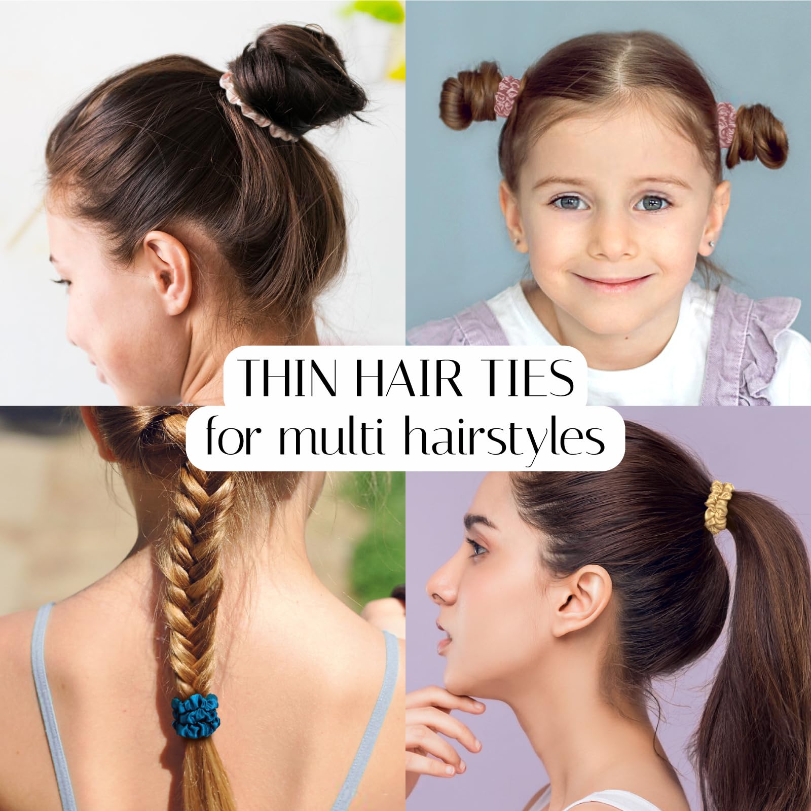 OLESILK scrunchies seda Morera para rizos, mantiene la forma