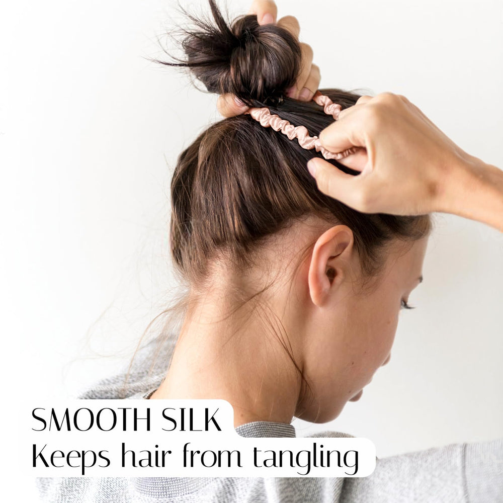 OLESILK scrunchies seda Morera sin daño, ideal para cabellos finos
