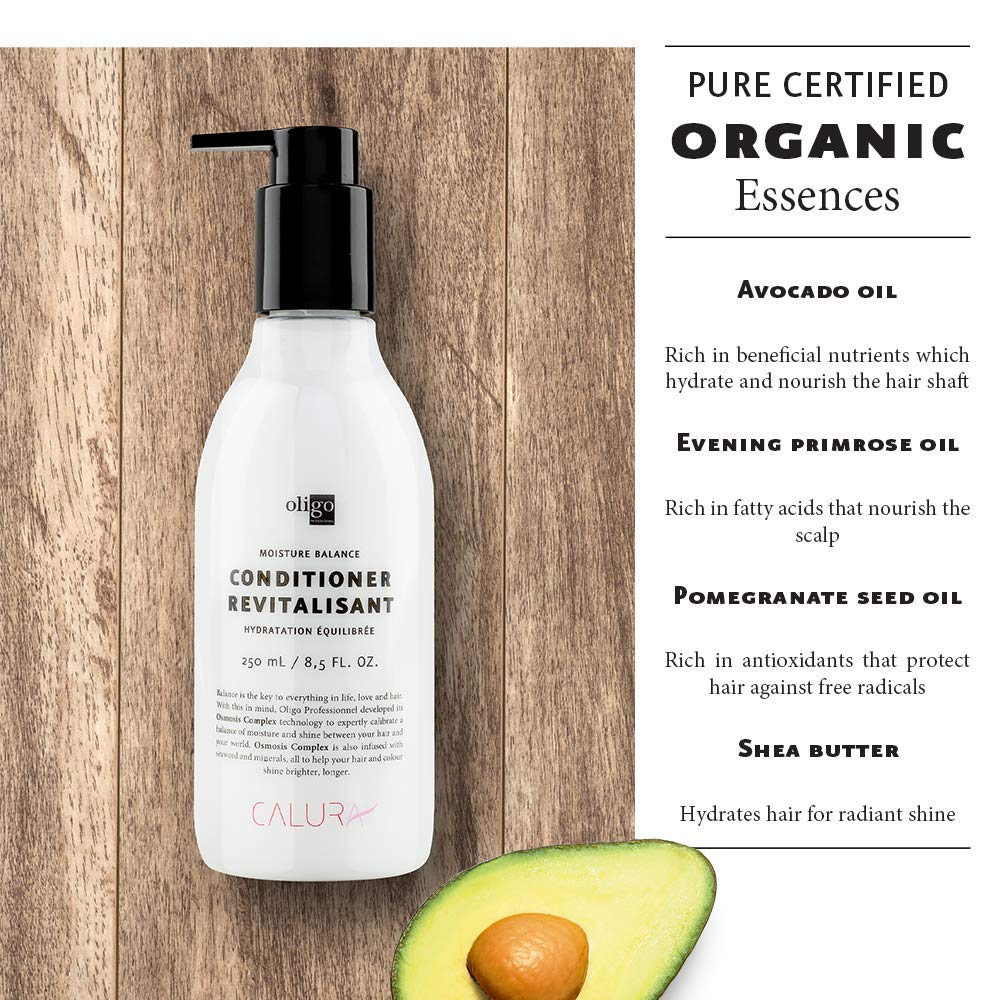 Oligo Professionnel Calura Etiqueta sin sulfatos para cabello suave.