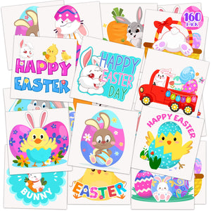 OLIKER tatuajes Pascua 160 unidades, ideales para canastas y fiestas.
