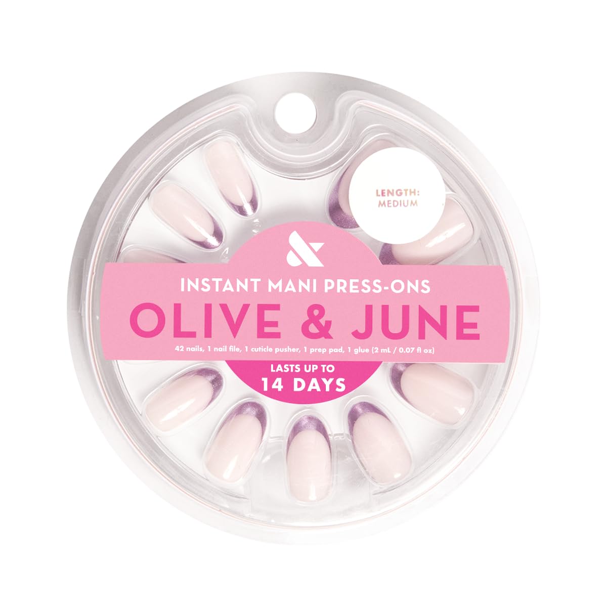 Uñas Olive & June Instant Mani: 42 piezas para elegir la talla perfecta.