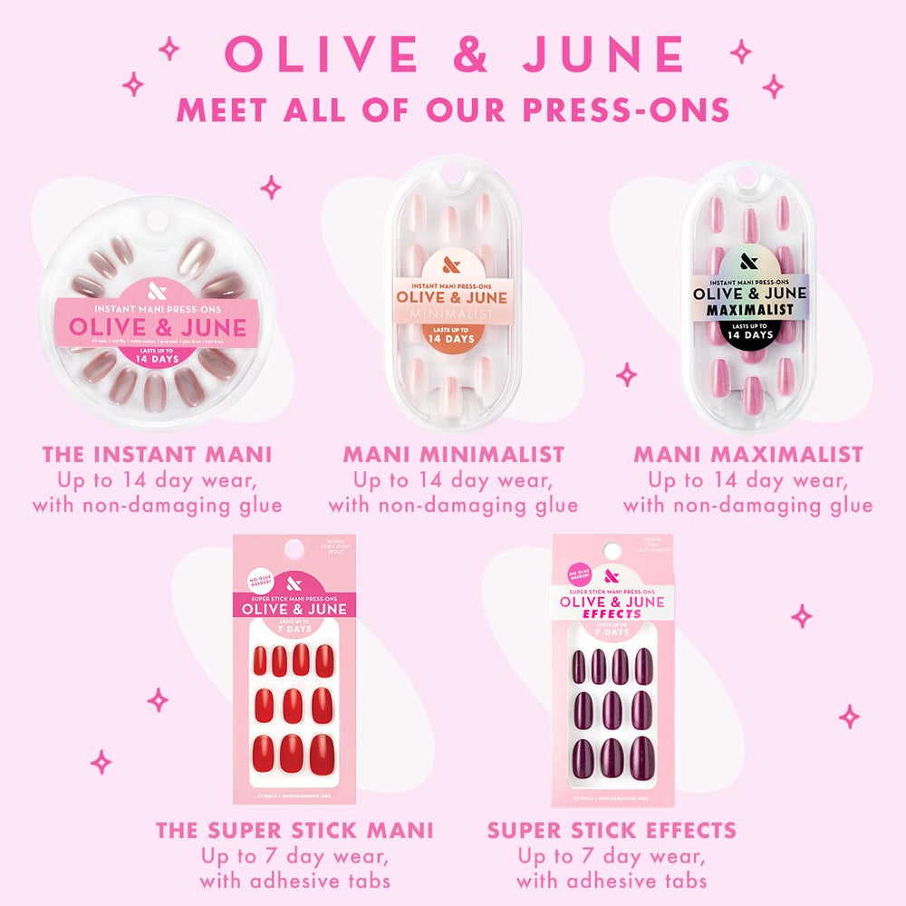 Olive & June Instant Mani acabado natural que se ve real.