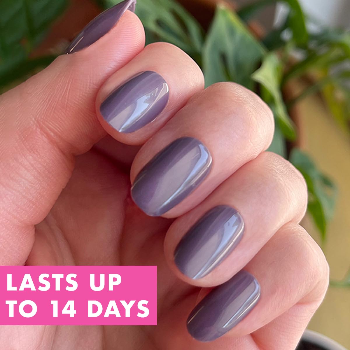 Detalle de curva natural de Olive & June Instant Mani para look realista.