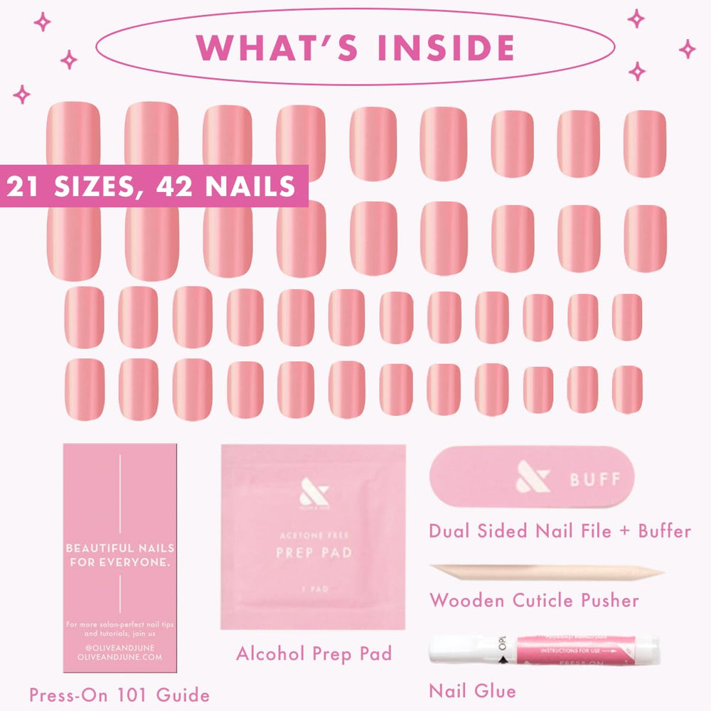 Incluye todo lo necesario: uñas, adhesivo y herramientas