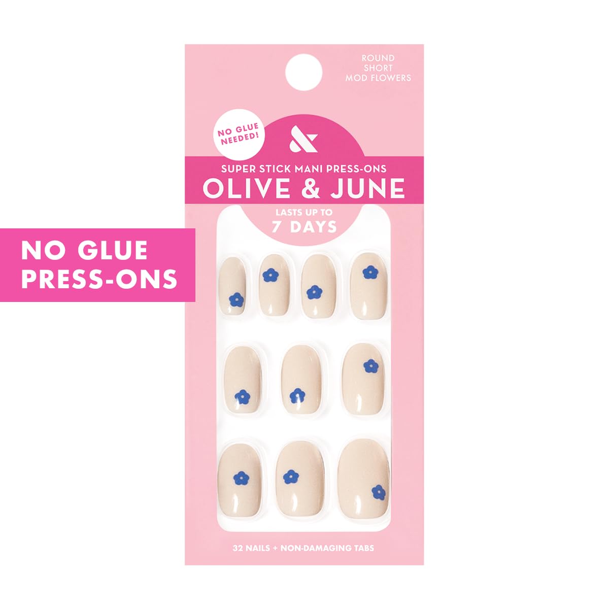 Uñas Olive & June con 32 piezas y 16 tallas para ajuste perfecto