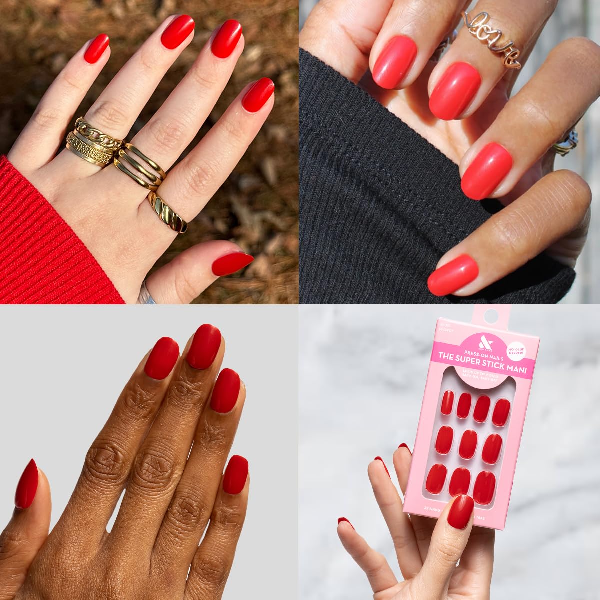 Olive & June Super Stick Mani – acabado realista con uñas pulidas y adhesivos seguros