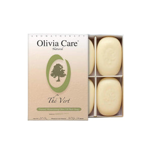 Olivia Care Jabon Barra Té Verde en caja regalo para piel suave