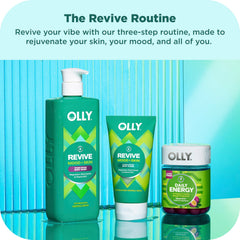 OLLY Body Wash etiqueta Vitamin Complex que apoya la renovación cutánea.