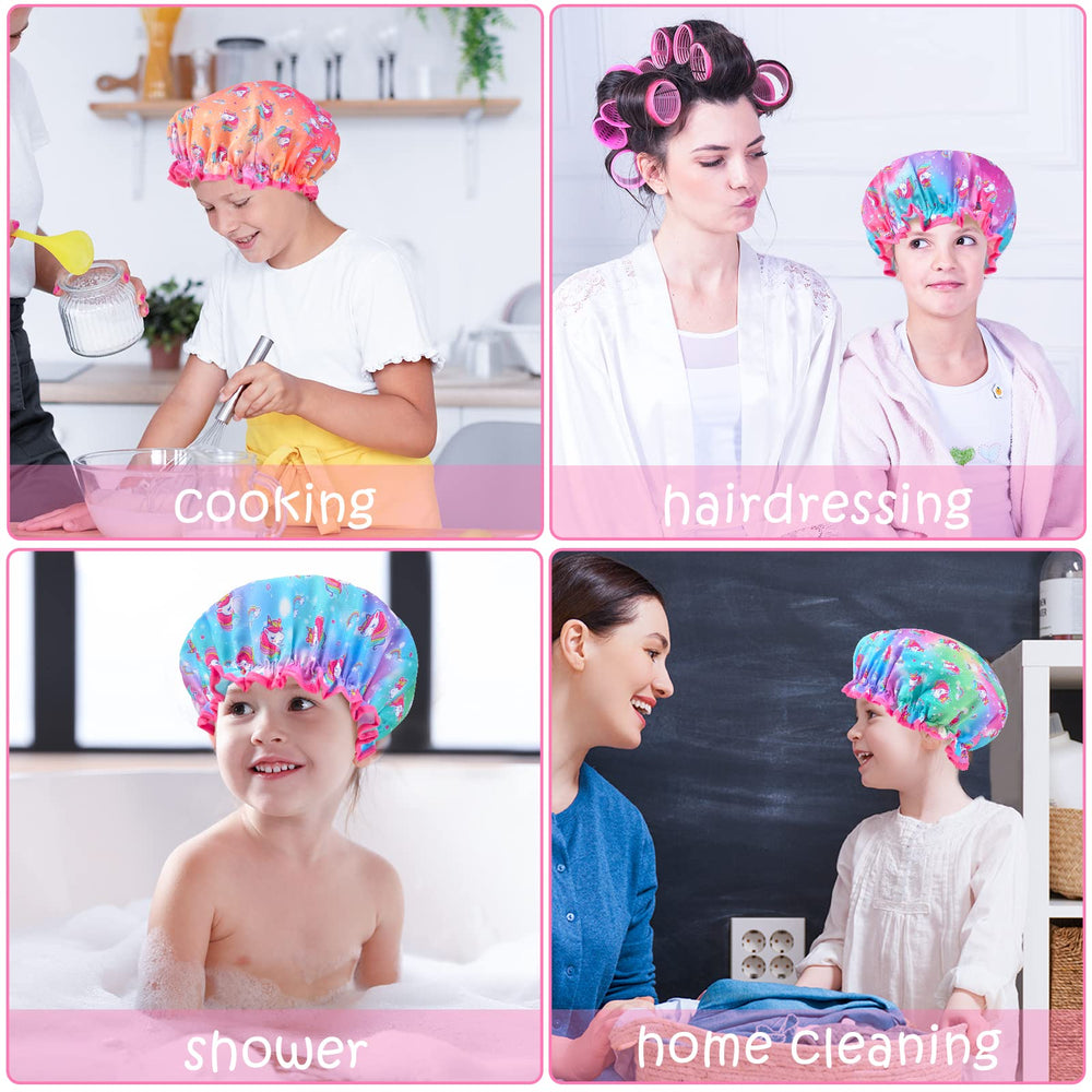 Gorro de ducha Olypegic con diseños divertidos para niñas.