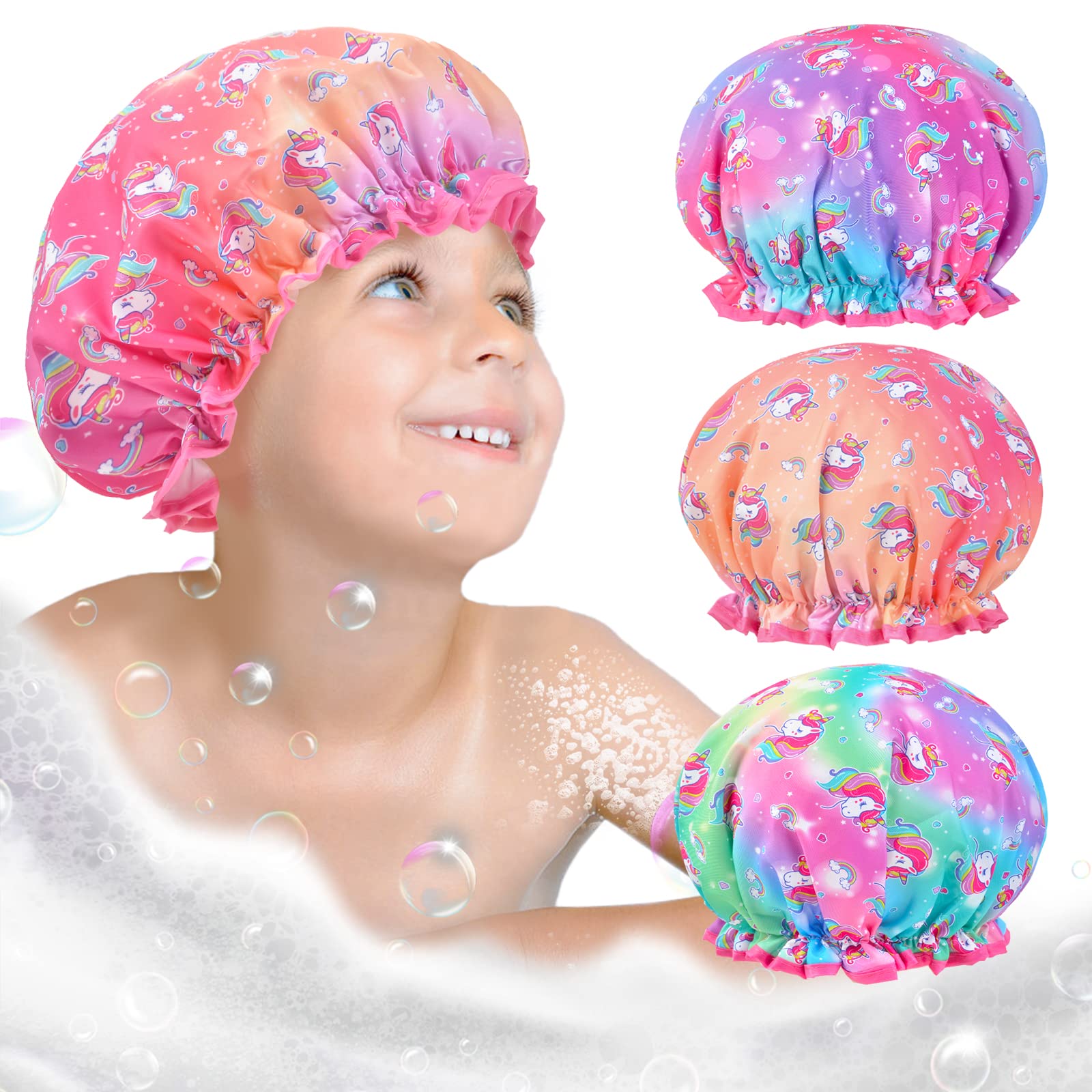 Gorro de ducha Olypegic con elástico ancho para ajuste cómodo.