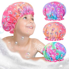 Gorro de ducha Olypegic con elástico ancho para ajuste cómodo.