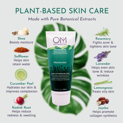 Base de aloe vera orgánico de OM Botanical para hidratación calmante.
