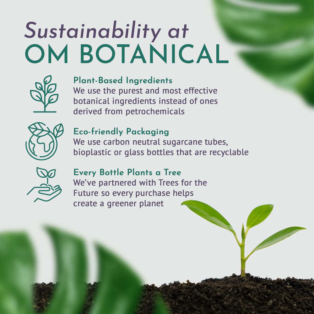 Envase sostenible de tubo de OM Botanical.