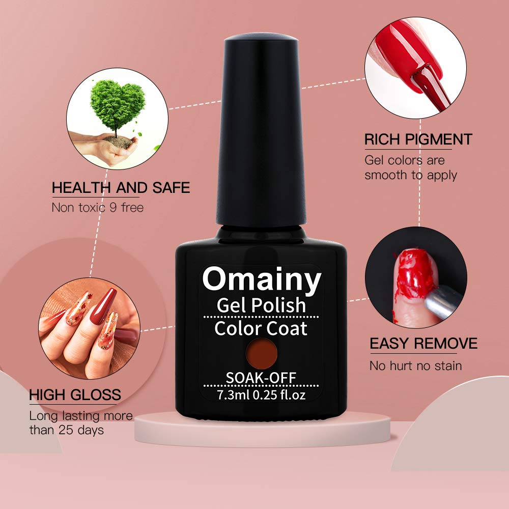 Omainy esmalte gel negro, transformación de color para uñas modernas