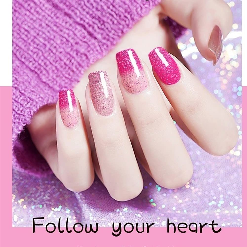 Omainy esmalte gel rojo-viento, cambio de color por temperatura