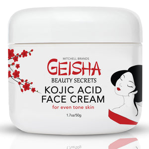 Geisha de OMIC crema con ácido kojico, envase de 50 ml para iluminar la piel.