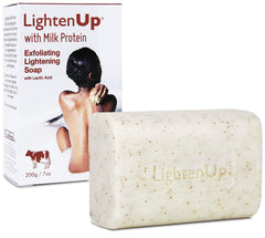 OMIC Lighten-Up jabon exfoliante con acido lactico para piel brillante y suave.