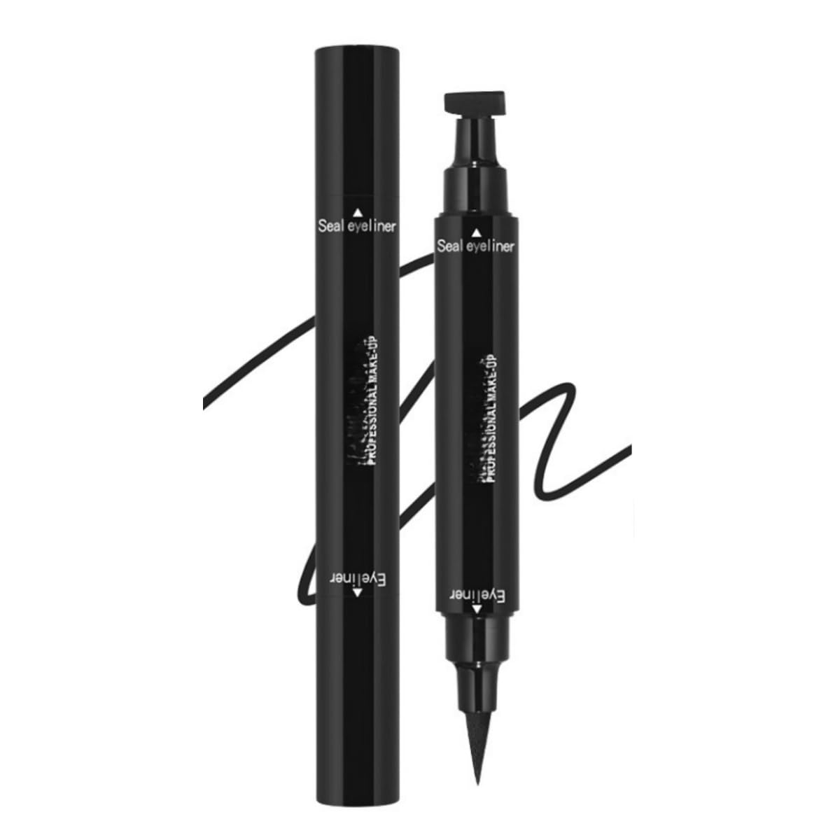 ONarisae delineador con sello doble para trazos simétricos y rápidos.